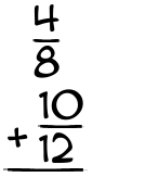 What is 4/8 + 10/12?