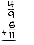 What is 4/9 + 6/11?