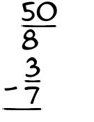 What is 50/8 - 3/7?
