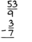 What is 53/9 - 3/7?