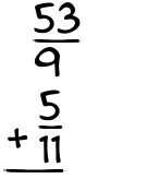What is 53/9 + 5/11?