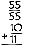 What is 55/55 + 10/11?