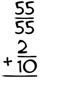 What is 55/55 + 2/10?