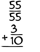 What is 55/55 + 3/10?