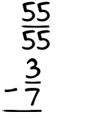 What is 55/55 - 3/7?
