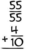 What is 55/55 + 4/10?
