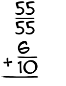 What is 55/55 + 6/10?