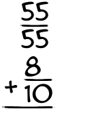 What is 55/55 + 8/10?