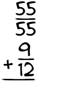What is 55/55 + 9/12?