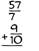 What is 57/7 + 9/10?