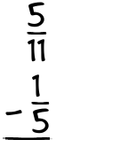 What is 5/11 - 1/5?