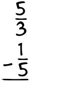 What is 5/3 - 1/5?