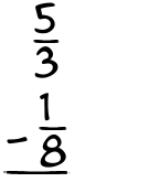 What is 5/3 - 1/8?