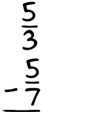 What is 5/3 - 5/7?