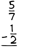 What is 5/7 - 1/2?