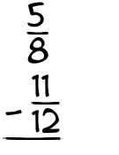 What is 5/8 - 11/12?