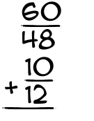 What is 60/48 + 10/12?