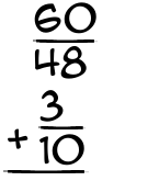 What is 60/48 + 3/10?