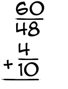 What is 60/48 + 4/10?