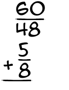What is 60/48 + 5/8?