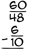 What is 60/48 - 6/10?