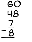 What is 60/48 - 7/8?