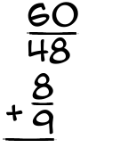 What is 60/48 + 8/9?