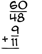 What is 60/48 + 9/11?
