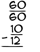What is 60/60 - 10/12?