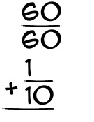 What is 60/60 + 1/10?
