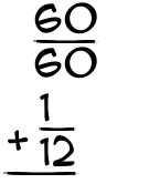 What is 60/60 + 1/12?