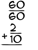 What is 60/60 + 2/10?