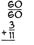 What is 60/60 + 3/11?