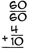 What is 60/60 + 4/10?