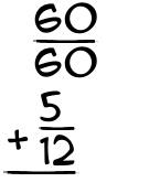 What is 60/60 + 5/12?