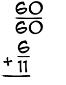 What is 60/60 + 6/11?