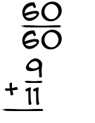 What is 60/60 + 9/11?