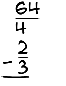 What is 64/4 - 2/3?