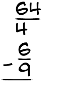 What is 64/4 - 6/9?