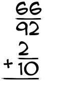 What is 66/92 + 2/10?