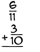 What is 6/11 + 3/10?