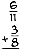 What is 6/11 + 3/8?