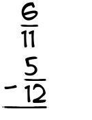 What is 6/11 - 5/12?