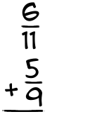 What is 6/11 + 5/9?