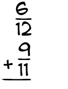 What is 6/12 + 9/11?