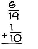 What is 6/19 + 1/10?