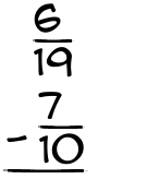 What is 6/19 - 7/10?