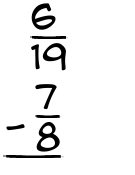 What is 6/19 - 7/8?