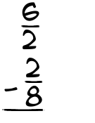 What is 6/2 - 2/8?