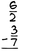 What is 6/2 - 3/7?